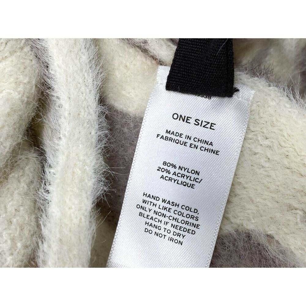 Free Press Leopard Printed Fringe Scarf‎ One Size Ivory Combo New with Tags - Picture 6 of 6